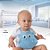 Babador De Silicone Papi Monstrinhos Baby Com Bolso - Azul - Imagem 2